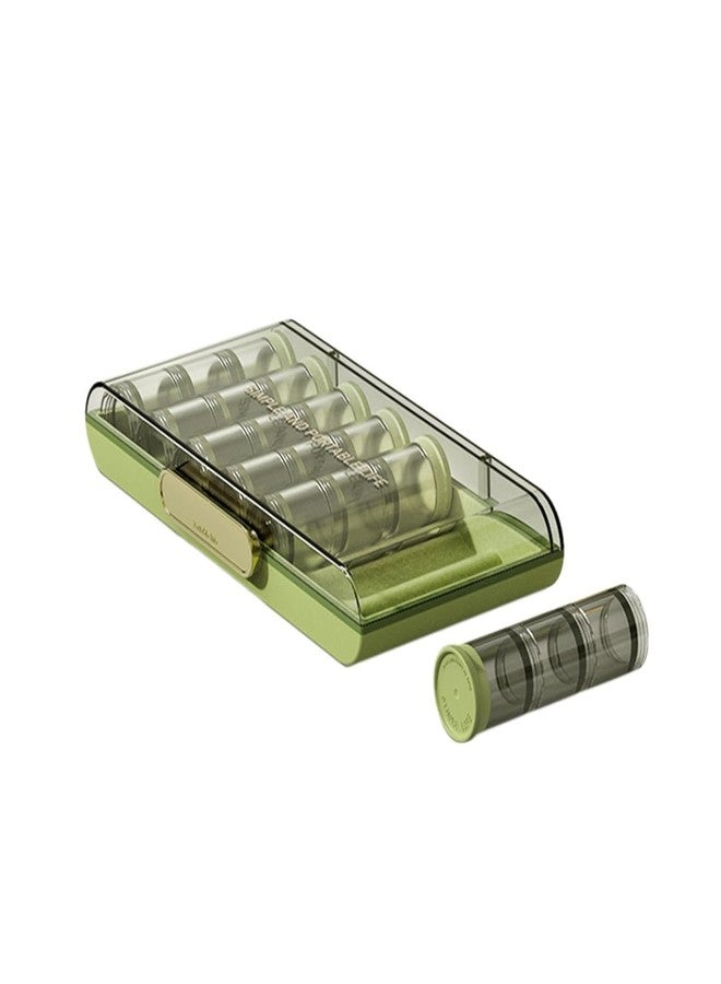 GLOWICK Portable Week Holder Container Daily Use Planner For Tablet, Vitamin And Supplement Pill Box Medicine Organizer Weekly 7 Days 3 Times A Day Premium Large Storage 21 Compartments (1 Set) - Image 1